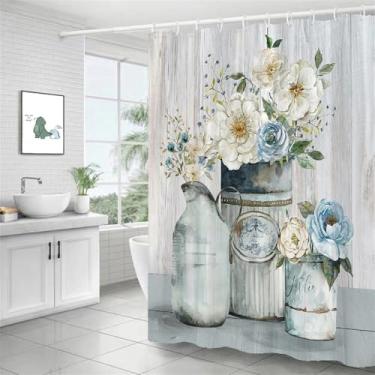 Imagem de Cortina de banho estampa dente de leão borboleta flor cortina de chuveiro 180 * 180cm à prova d'água banheiro casa lavável tecido tela de banho, DX9152, L210xA180cm