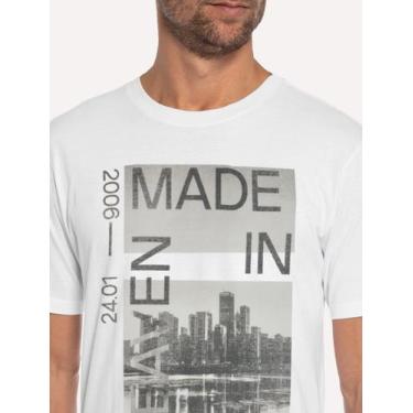 Imagem de Camiseta John John Masculina Regular City Branca, S/P