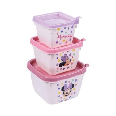 Imagem de Mickey e Minnie Baby Conjunto 3 Potes Conect Empilhavel - PLASUTIL, MI