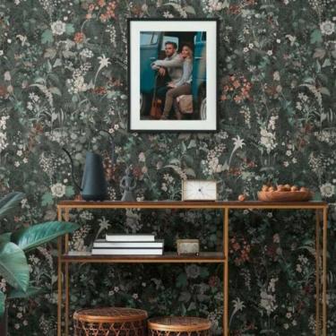 Imagem de Papel De Parede Antigua Floral Verde 388254ag