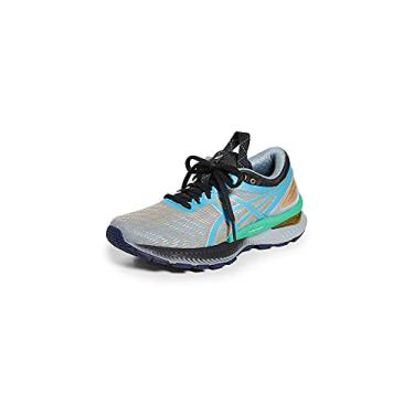 Imagem de ASICS Tênis feminino Fn1-S Gel-Nimbus 22, Pedra cinza/ouro puro, 5