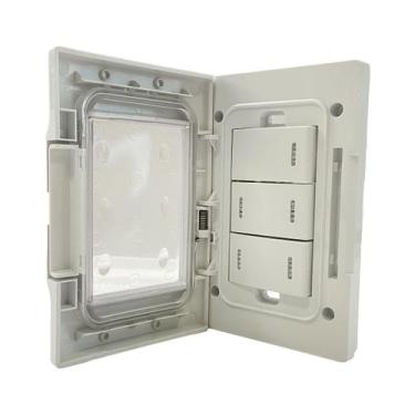 Imagem de 2 Interruptor Paralelo + Simples Embutir Prova Dágua Kalop