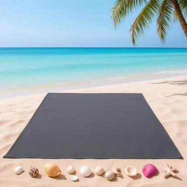 Imagem de Esteira de Praia Tamanho Casal Impermeável Térmica 135x135cm Grande - 