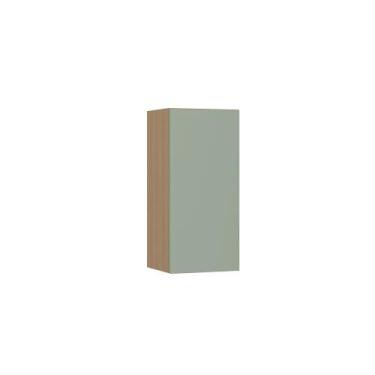 Imagem de Armário de Parede Modulado 40cm 1 Porta Slim Luciane, Freijó/Verde Jad