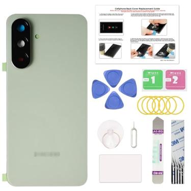 Imagem de GREEN FUSION Compatível com substituição da capa traseira do Galaxy A56, A56 SM-A566V/B/E, porta traseira com lente de câmera pré-instalada, ferramentas de reparo e instruções, verde-oliva