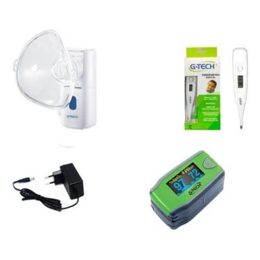Imagem de Nebulizador De Rede Vibratória + Oximetro Pediatrico + Termometro Axil