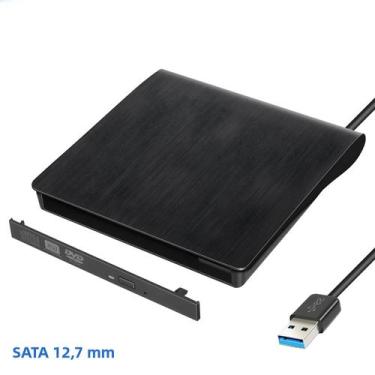 Imagem de Gabinete Externo Para Unidade De DVD USB 3.0 De 12,7 Mm SATA Para USB 