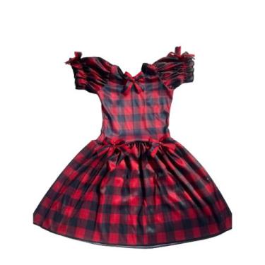Imagem de Vestido Caipira Festa Junina São João Barato Ana Fantasias, Xadrez Pre