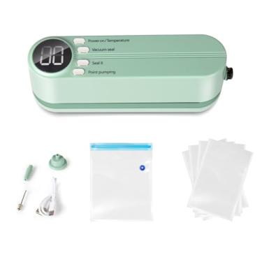 Imagem de R-PACK Mini seladora a vácuo 3 em 1 para alimentos, seladora recarregável sem fio com 5 sacos, armazenamento de alimentos secos/úmidos, vedação térmica para batatas fritas, bomba de enchimento para