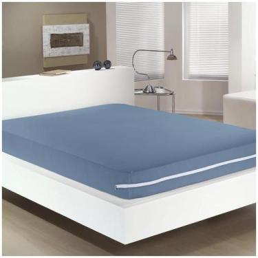 Imagem de Capa Protetora de Colchão Casal C/Ziper Malha 100%Algodão 30Cm - BUETT