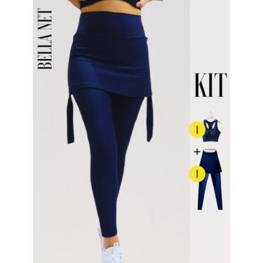 Imagem de Conjunto Feminino Top + Legging Para Academia Ginástica Cores Variadas