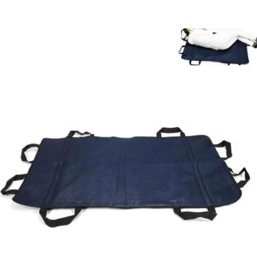 Imagem de Almofada De Transferência Multiuso De 108×68 Cm Com Alças Cobertor De Transferência De Folha Reutilizável Para Pacientes Idosos E Acamados Forro Protetor, Blue