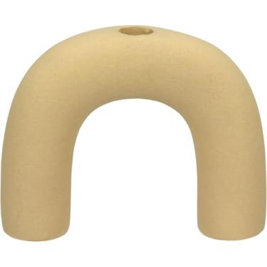 Imagem de CASTIÇAL PORTA VELA HOME&CO CERÂMICA 13X17X4CM AMARELO