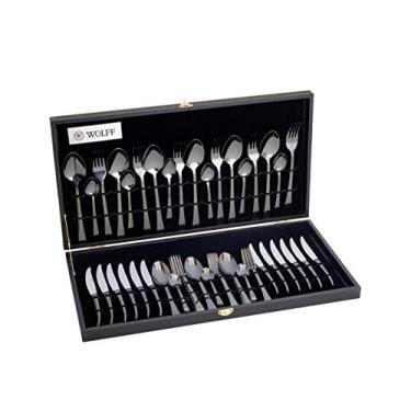Imagem de FAQUEIRO 48PC AÇO INOX PVD BLACK BERNA C/ESTOJO MADEIRA