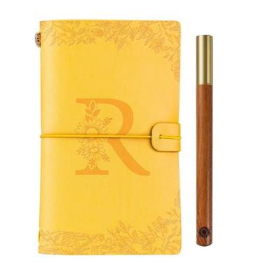 Imagem de Caderno de couro para presente de girassol, presentes personalizados para amantes de girassol, meninas, mulheres no Natal, aniversário, caderno de desenho recarregável, diário de viagem, agenda