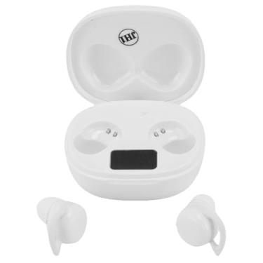 Imagem de Heayzoki Fones de Ouvido Sem Fio, Fones de Ouvido Bluetooth 5.4 Fones de Ouvido Com Bateria de 180mAh, Redução de Ruído, Qualidade do Som HiFi, Fones de Ouvido de Baixa Latência para (Branco)