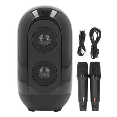 Imagem de Alto -falante Bluetooth portátil da máquina de karaokê com 2 microfone colorido de alto -falante KTV Light Home KTV para Party