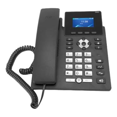 Imagem de Heayzoki Telefone IP, Contas VoIP Com Tela Colorida de 2,4 Polegadas, Etherne de Gigabit de Porta Dupla, Cancelamento de Ruído, Suporta 2 Linhas de Serviço, Suporta Poe, Bluetooth 5.0