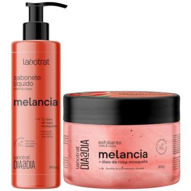 Imagem de Kit Sabonete Liquido + Esfoliante Corpo E Rosto Labotrat Dia A Dia Cheiro De Fruta Melancia 300g