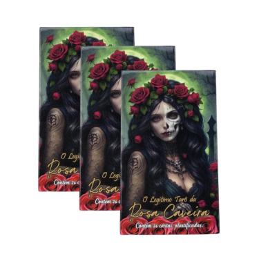 Imagem de Kit Com 3 O Tarô Da Rosa Caveira 36 Cartas Plas+Man