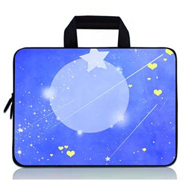 Imagem de YITANHY 11 11,6 12 12 12,1 12,1 12,5 polegadas bolsa para laptop Chromebook capa Ultrabook bolsa de neoprene para tablet (céu estrelado azul)