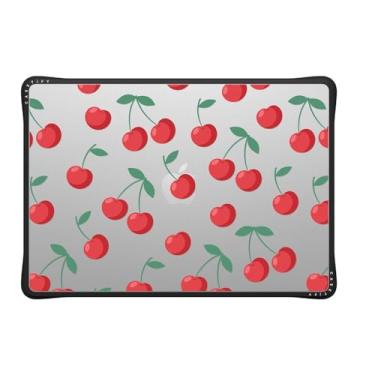 Imagem de CASETiFY Capa Impact MacBook Air de 15 polegadas (M2-M4) [cantos acolchoados de impacto/resistente a arranhões/aderência antiderrapante] - cerejas - preto transparente
