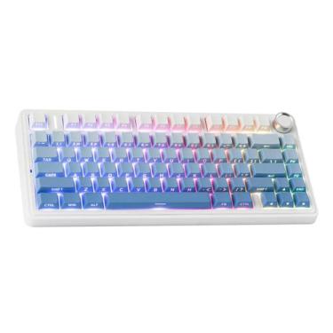 Imagem de Teclado mecânico EPOMAKER x Aula F75 Gasket 75% RGB Azul