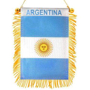 Imagem de Bandeira Anley Argentina Fringy Window pendurada 10x15cm com sucção