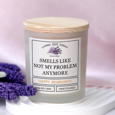 Imagem de Presente de aposentadoria: velas perfumadas, 220g, lavanda, 50h, queim