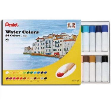 Imagem de Pentel Water Colors Tinta Aquarela Tubo 24 Cores Htp-24