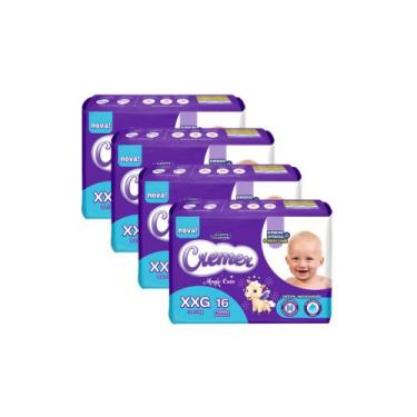 Imagem de Kit Fralda Cremer Jumbinho - Tam XXG - 64 fraldas/ Tiras - OFERTA