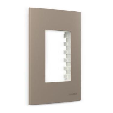 Imagem de Placa 4x2 3 Postos com Suporte Argila Sleek Colors Margirius, Argila