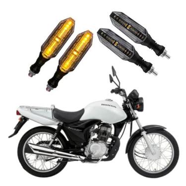 Imagem de KIT 4 Setas Esportivas Pisca de Led Modelo P26 Para Moto CG 125 CARGO 