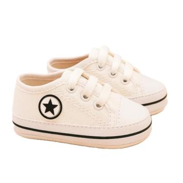 Imagem de Tênis para Bebê em Algodão Macio – Cores e Tamanhos – Conforto e Estilo Loja Era Uma Vez (Branco, BR, Bebê, Numérico, 17)