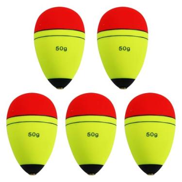 Imagem de CWSDXM Flutuadores deslizantes, flutuadores de pesca em EVA para peixe, Walleye, Panfish e robalo, boias deslizantes ajustáveis com flutuação de 9,9 g a 129,9 g (boia afiada de ovo, flutuação de 30 g