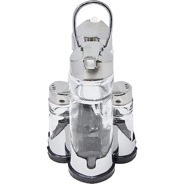 Imagem de Euro Home - Conjunto Galheteiro com Suporte 4 Peças Inox