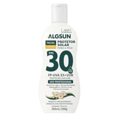 Imagem de PROTETOR SOLAR ALGSUN FPS 30 200ML | 1 Unidade