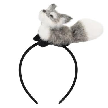 Imagem de HAOAN Tiara de gato raposa animal faixa de cabelo Halloween lavagem de máscaras acessórios de fantasia