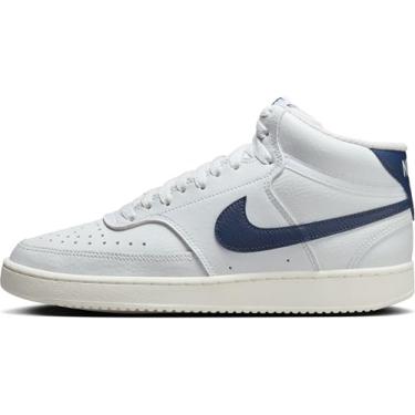 Imagem de Nike Tênis feminino Court Vision Mid feminino P, Branco Midnight Navy Sail, 37.5 EU