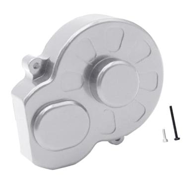 Imagem de Almencla 1:28 RC Car Gearbox Cover Caixa de engrenagens Caixa de engrenagens resistente de transmissão Peças de reposição para veículos de esteira modificados, Prata