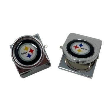 Imagem de Pro Specialties Group Clipe utilitário de chip de papel magnético de metal pesado NFL, conjunto de 2 clipes, cores do time (Pittsburgh Steelers)