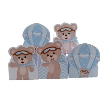 Imagem de Forminhas para Doces Tema Ursinho Baloeiro — Decoração de Festa Infantil, Lembrancinha, Mesa de Doces Personalizada — Kit com 50 unidades