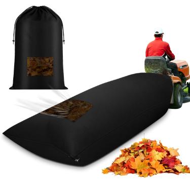 Imagem de Tryly 1 bolsa de folhas para trator de grama, 78,7 x 51,1 polegadas, coletor de folhas de grande capacidade 420D com fundo respirável e zíper compatível com cortador de grama de 128 polegadas (199,9