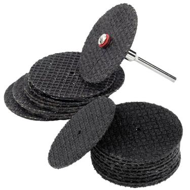 Imagem de Kit 20 Discos De Corte Reforçado 32Mm E Haste Micro Retífica