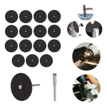 Imagem de 2X Kit 15 Discos De Corte Metais Leves Micro Retifica + Hast