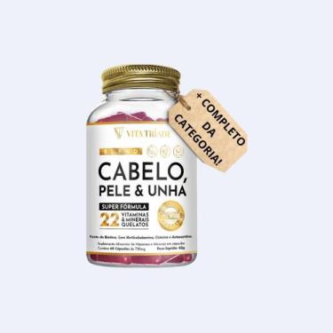 Imagem de Vitamina Cabelo, Pele e Unha 22 Nutrientes  60 Cápsulas - VITA TRÍADE