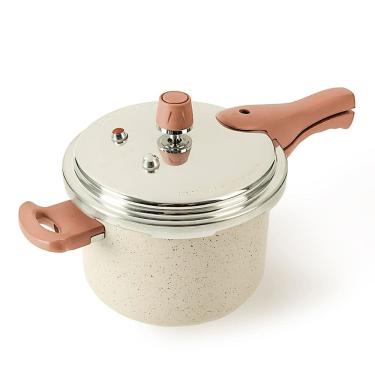Imagem de Panela de Pressão com Indução 4,4L Antiaderente Cerâmico Bege - Oikos