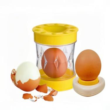 Imagem de Ferramenta de descascador de ovos cozidos com furador de ovos – Conjunto de remoção de casca fácil para ovos perfeitamente descascados, utensílio de cozinha para cozinhar, saladas, ovos cozidos e