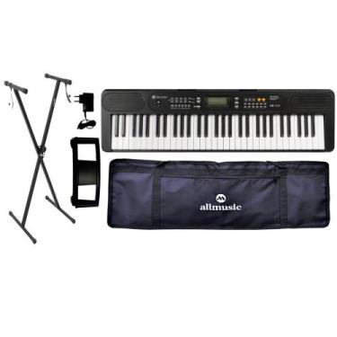 Imagem de Kit Teclado Harmonics HE300 + Capa + Suporte + Acessórios