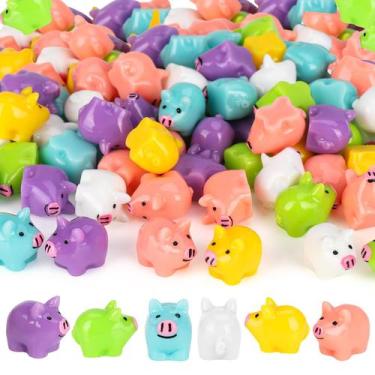 Imagem de Mini Resin Pigs Fuyamp 120 unidades para decoração de aquário de jardi